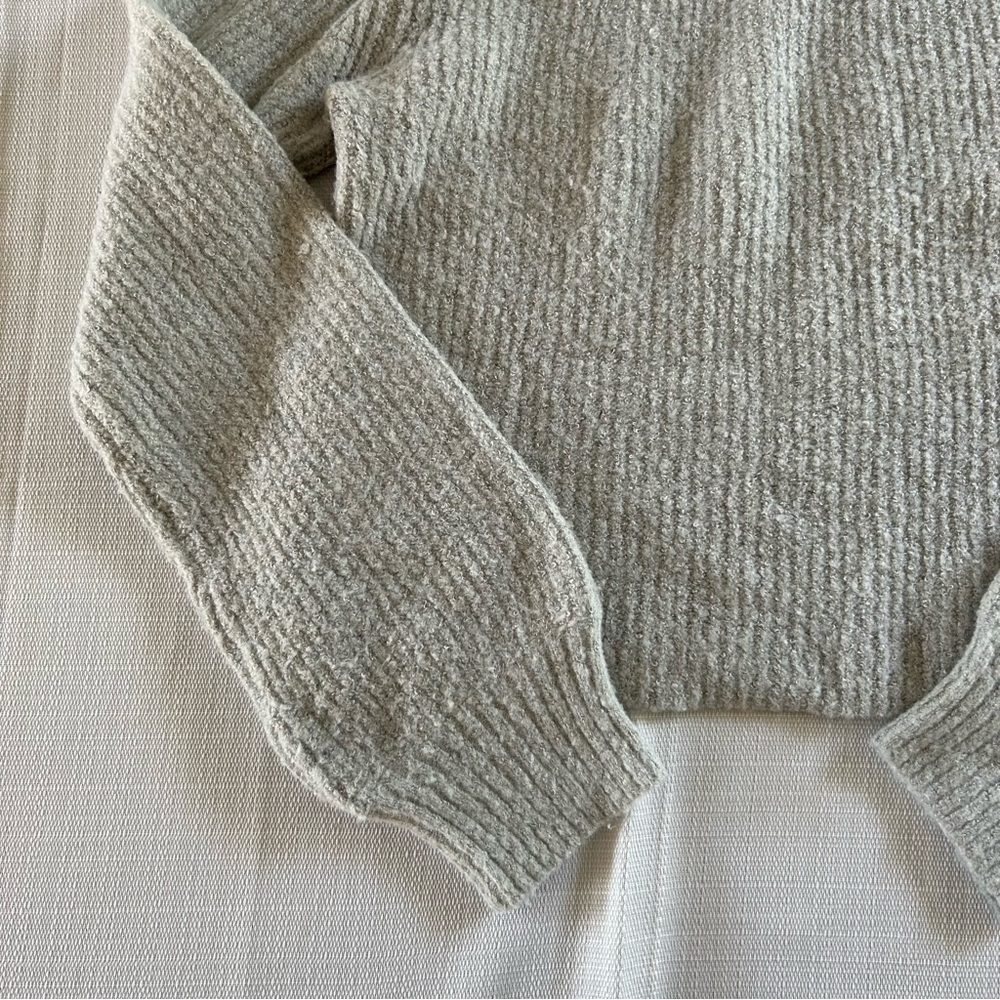 Garage Gray Ribbed Turtleneck - Picture 3 of 5